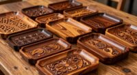 top carved wooden trays