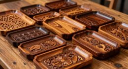 top carved wooden trays