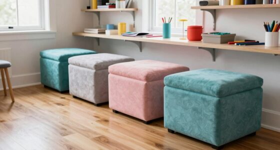 top craft room storage ottomans