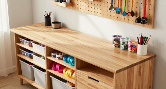 top craft tables with storage