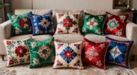 top embroidered pillow covers