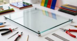 top glass studio work tables