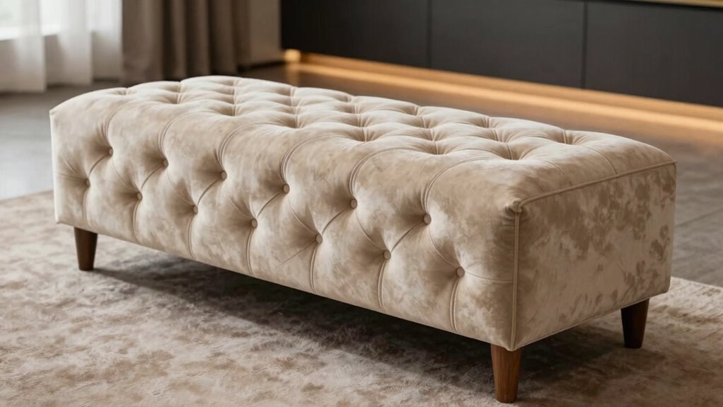 top tufted ottoman bench