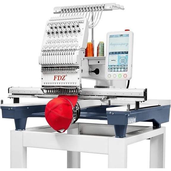 15-Needle Embroidery Machine with Touch Screen and WiFi