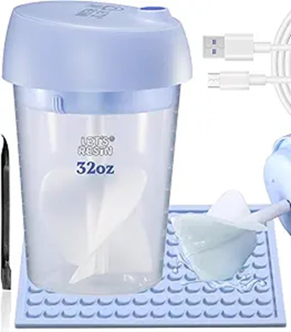LET's Resin Auto Epoxy Mixer with Silicone Cup