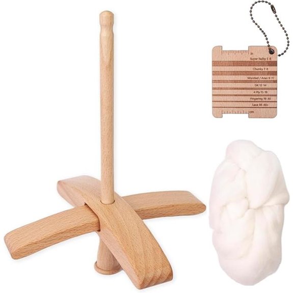Turkish Drop Spindle Kit with Wool for Spinning