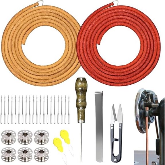 2-Pack 72 Leather Sewing Machine Belts with Hooks