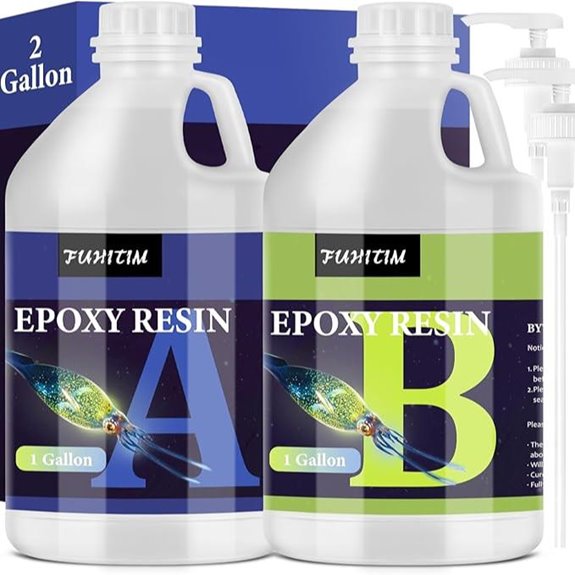 Epoxy Resin Kit 2 Gallons Crystal Clear Self-Leveling