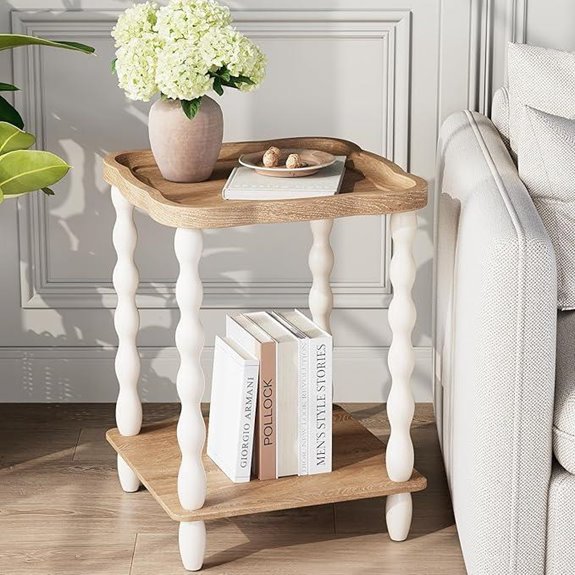 Karlott 2-Tier Farmhouse End Table