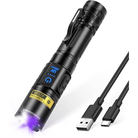 DARKBEAM UV Blacklight 395nm Rechargeable LED Flashlight