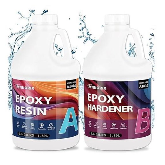 Resin Epoxy 1 Gallon UV Resistant Self-Levelling