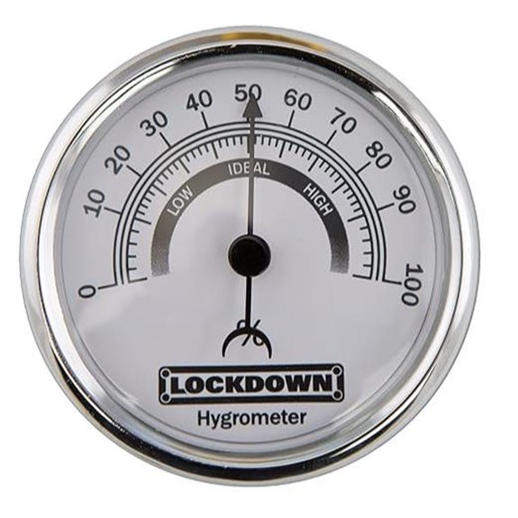 Lockdown Vault Hygrometer for Humidity & Moisture Control