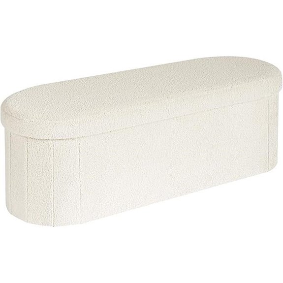 PINPLUS Velvet Storage Ottoman Bench 43x15x15