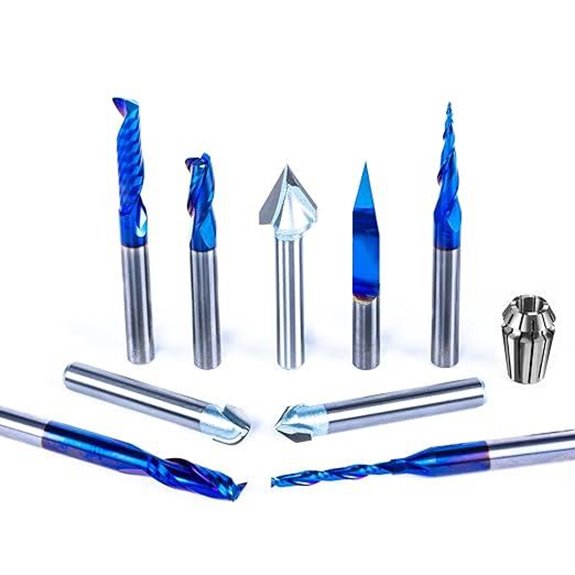 FoxAlien 1/4 Shank Carving Router Set (10-in-1)