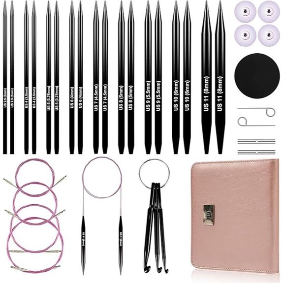 Froggod Interchangeable Circular Knitting Needles Set (9 Pairs)