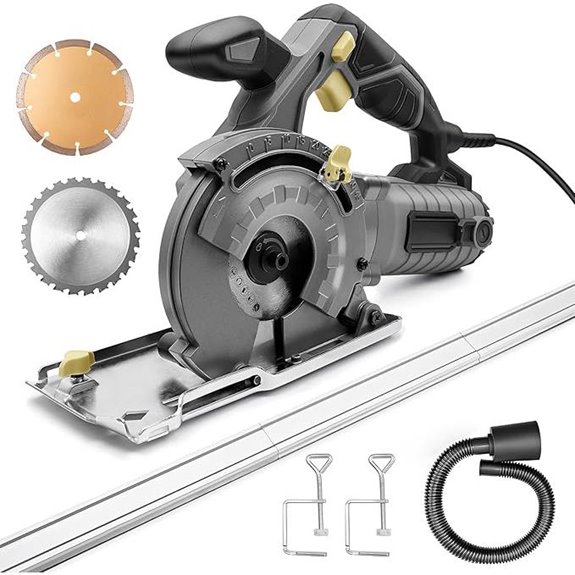 7.5A Multi-Purpose Plunge Circular Saw with Tracks