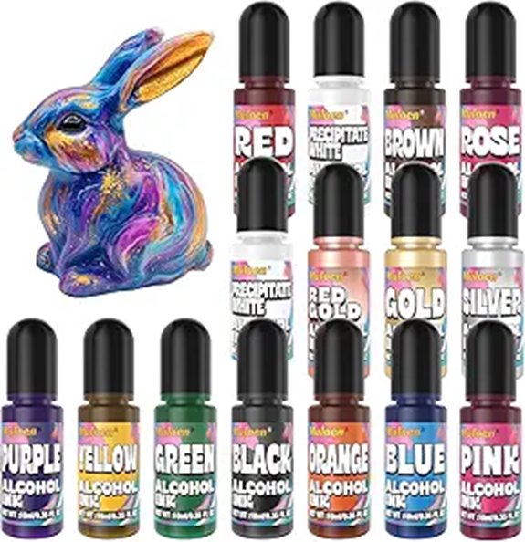 Alcohol Ink Set - 15 Colors for Resin and Art