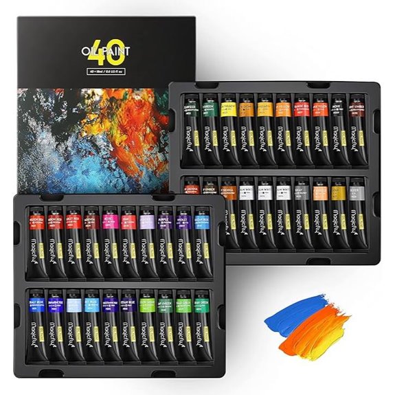 Magicfly Oil Paint Set 40pcs Rich Pigments Non-Toxic