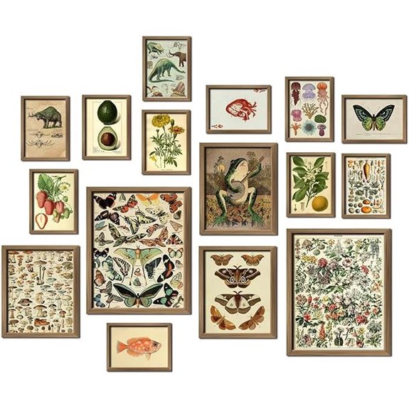 Vintage Botanical Wall Art Decor Set