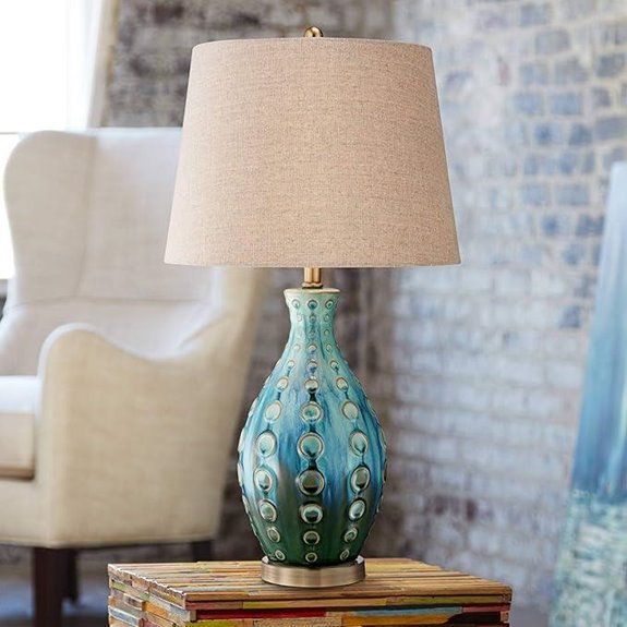 Mid-Century Vase-Shaped Ceramic Table Lamp