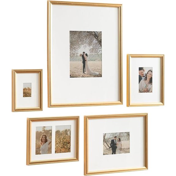 Kate and Laurel Adlynn Vintage Gold Frame Set