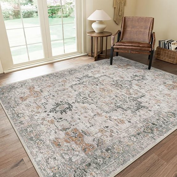 GENIMO 8x10 Non-Slip Vintage Area Rug