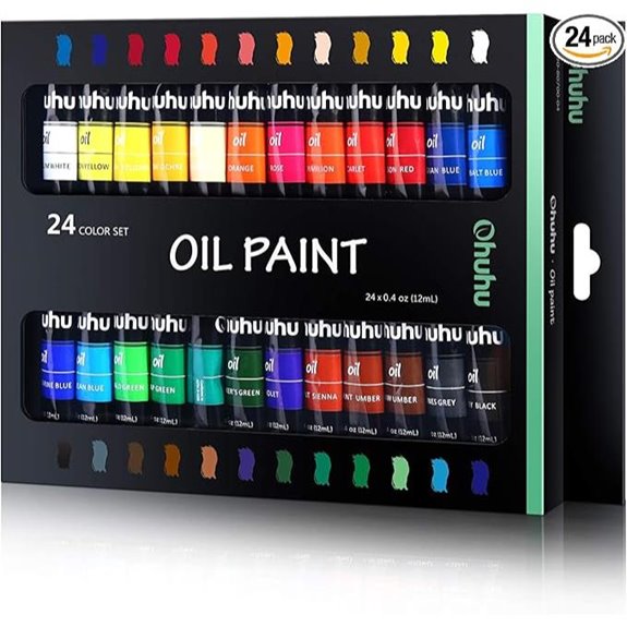 Ohuhu 24-Color Oil Paint Set for Artists and Kids