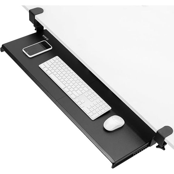 VIVO Clamp-on Keyboard & Mouse Tray 34x11 inches