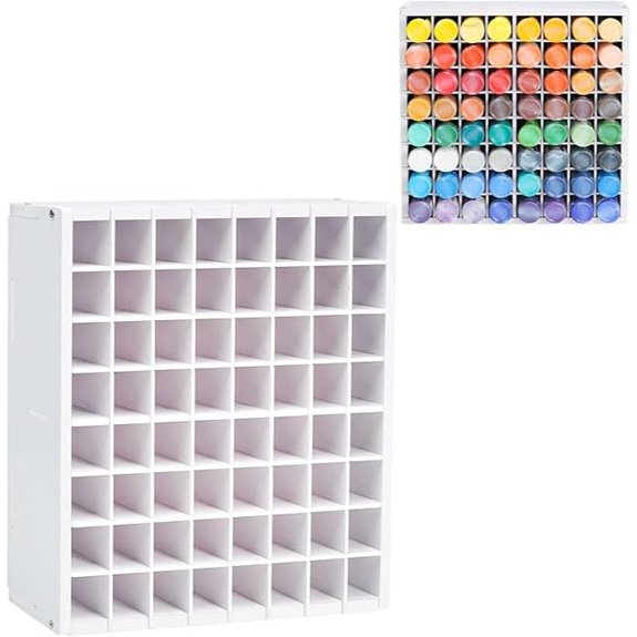 64 Grids Wall-Mountable Paint Storage Organizer