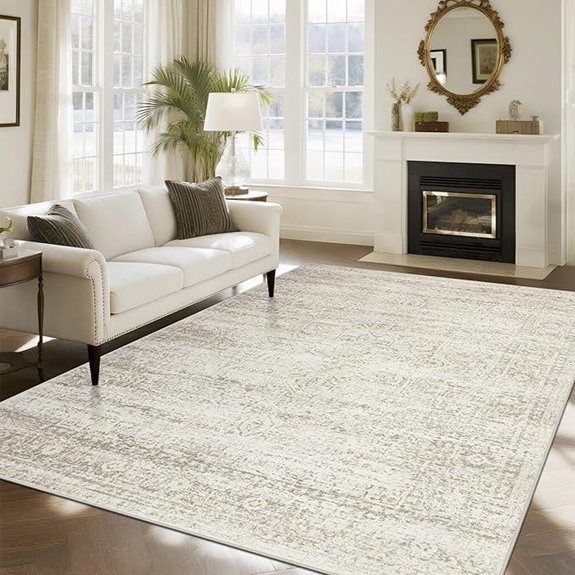 Washable 8x10 Area Rug for Living Room