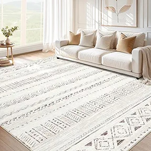 Washable Modern Indoor Area Rug for Living Room