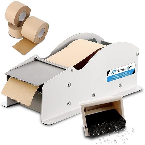 Water-Activated Tape Dispenser with Adjustable Width