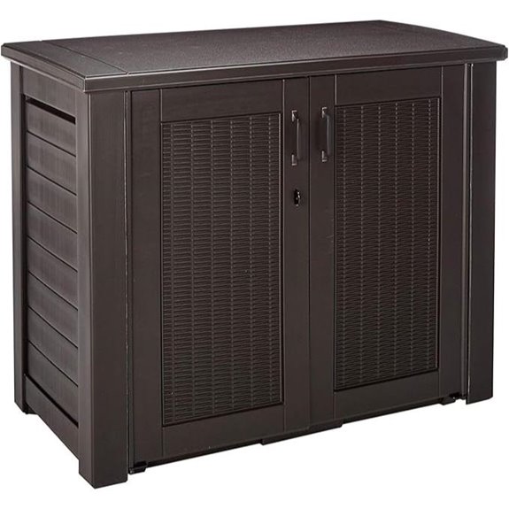Rubbermaid Outdoor Storage Cabinet 123 Gal Weatherproof