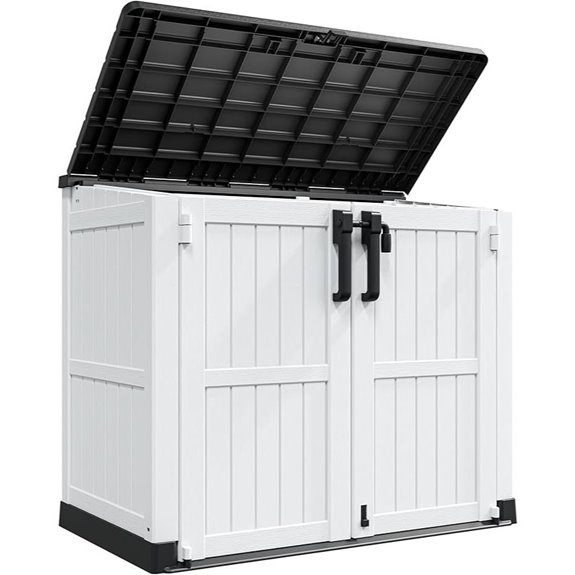 LHBcraft Waterproof Outdoor Storage Cabinet with Lock