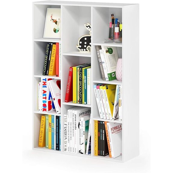 Furinno 11-Cube Reversible Bookshelf White