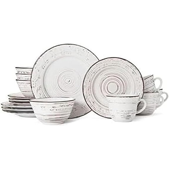 Pfaltzgraff Trellis White 16-Piece Dinnerware Set