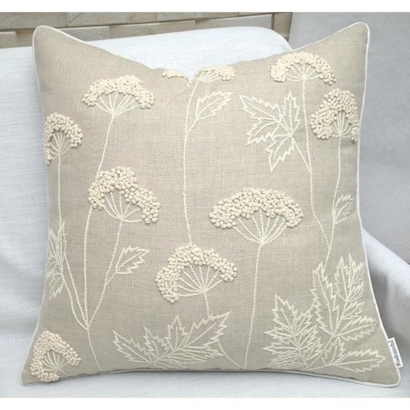 Rudransha Hand Embroidered Wildflower Pillow Cover