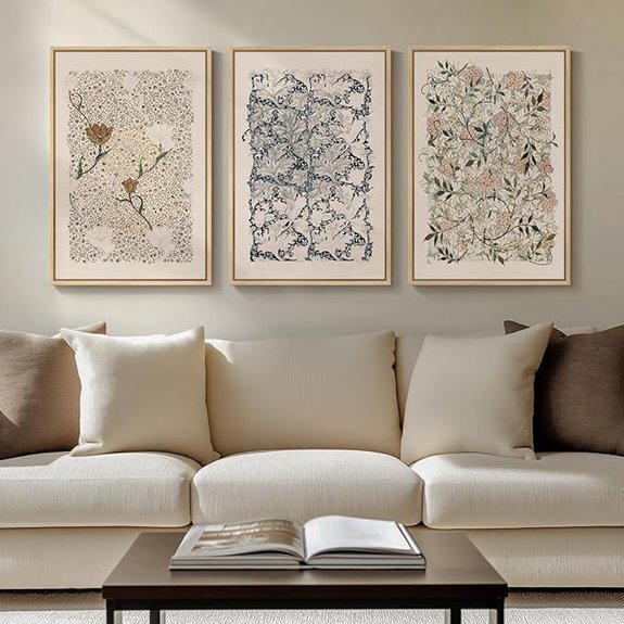 William Morris Canvas Wall Art Set of 3