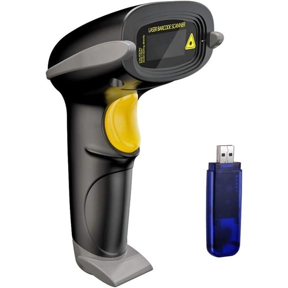 NADAMOO Wireless Barcode Scanner with 328ft Range