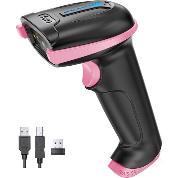Tera Wireless 2-in-1 Barcode Scanner with Rechargeable Battery
