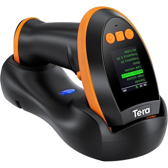 Tera Wireless Barcode Scanner with Screen and Charging Dock