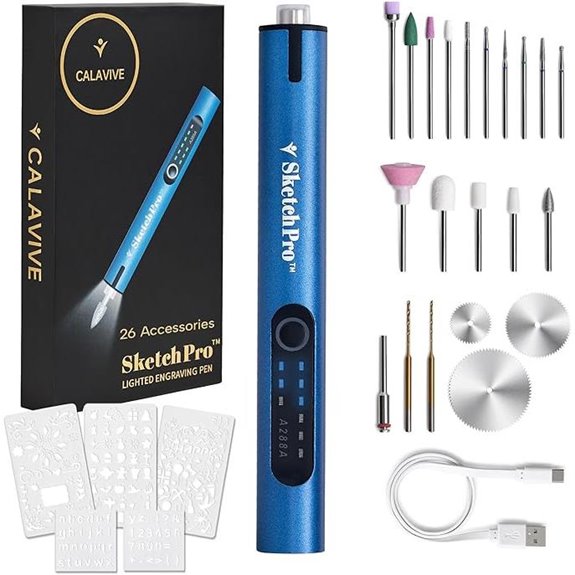 SketchPro Cordless Engraving Pen with LED Light