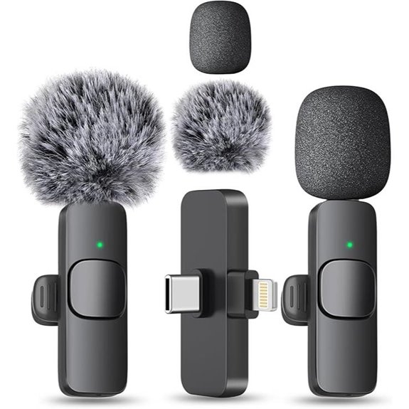MAYBESTA Wireless Lavalier Microphone for iPhone/Android