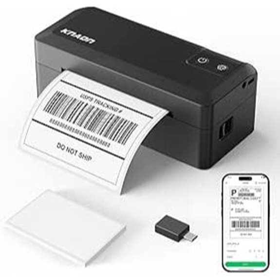 Portable 4x6 Thermal Label Printer with Bluetooth