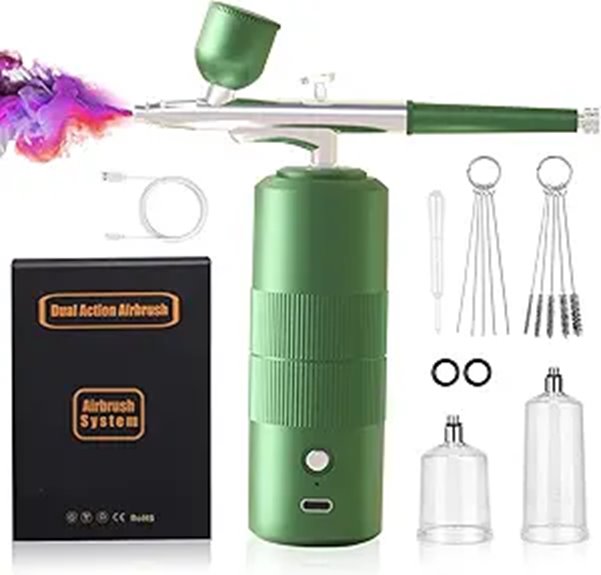 Cordless Dual Action Airbrush Kit with Compressor