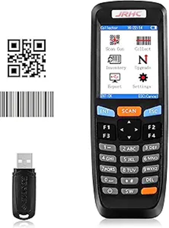 Wireless Portable Barcode Scanner with LCD Screen