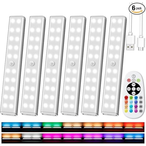 Wireless RGB Under Cabinet Lights (6 Pack)