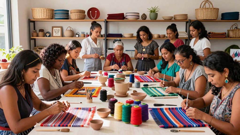 women artisans shaping craft