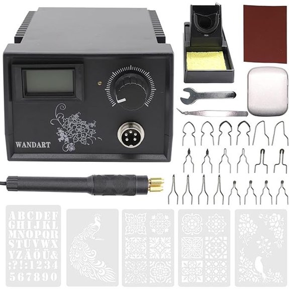 Wood Burning Kit with Tips Pen Stencils Case