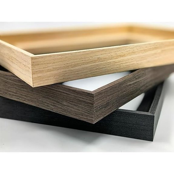 Solid Wood Grain Floating Frame for 16x20 Canvas